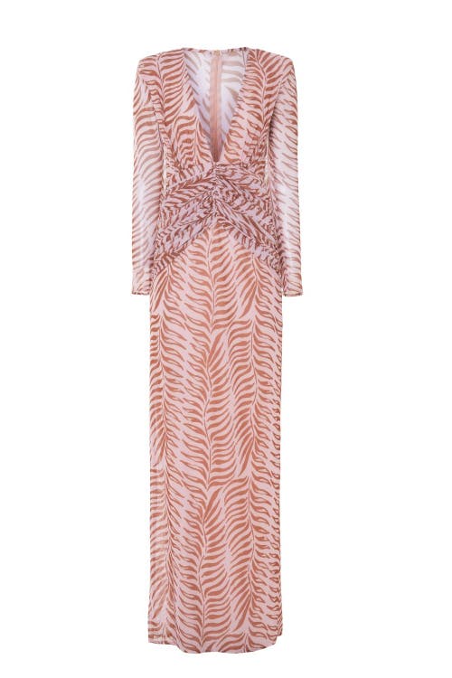 Patbo Botanic Retro Tulle Maxi Dress In Pink