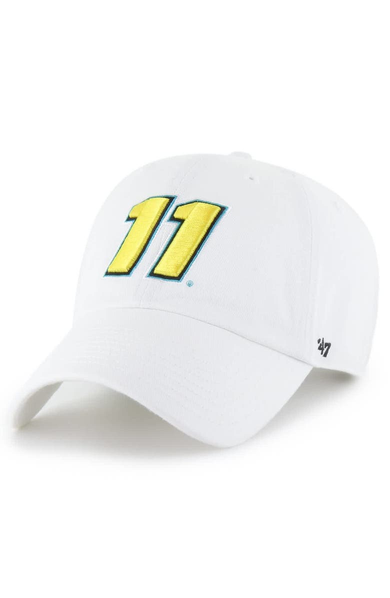 '47 Men's '47 White Denny Hamlin Clean Up Adjustable Hat, Main, color,