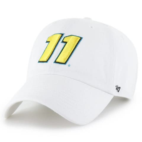 Men's '47  White Denny Hamlin  Clean Up Adjustable Hat