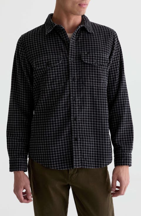 Miller CPO Check Cotton Corduroy Button-Up Shirt