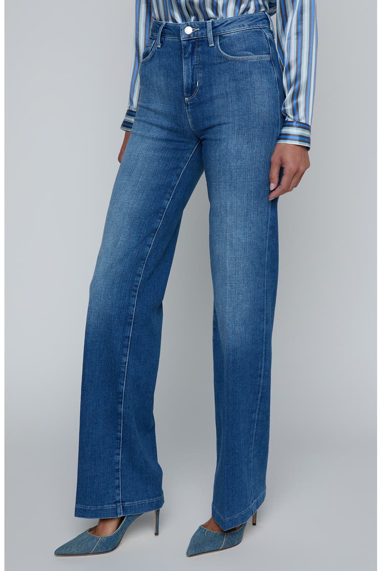 Clayton Wide Leg Jeans, Alternate, color, RIVERSIDE