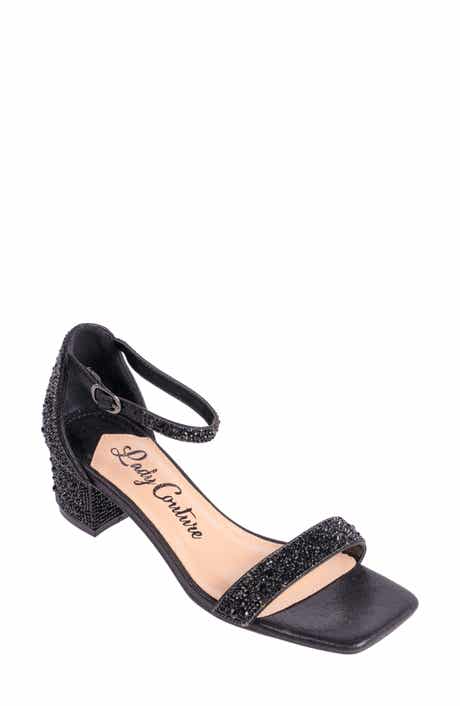 LADY COUTURE Dazzle Crystal Embellished Block Heel Sandal