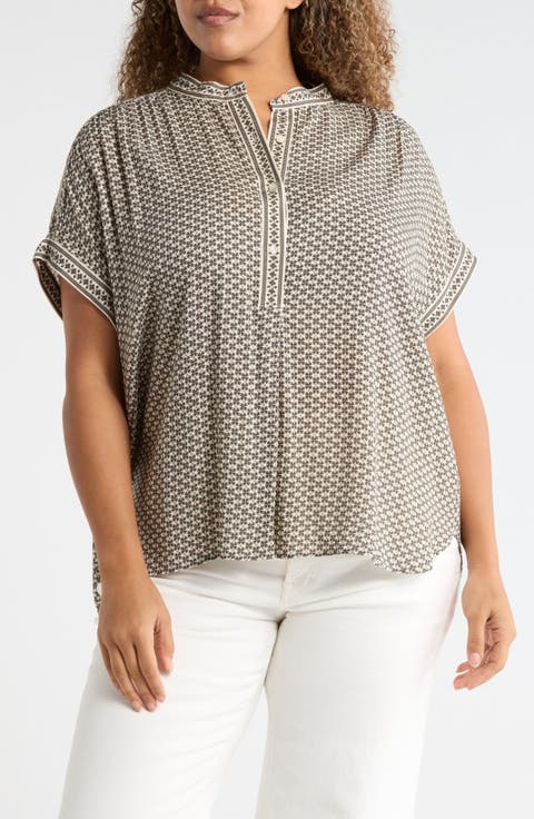 Dolman Short Sleeve Top (Plus)