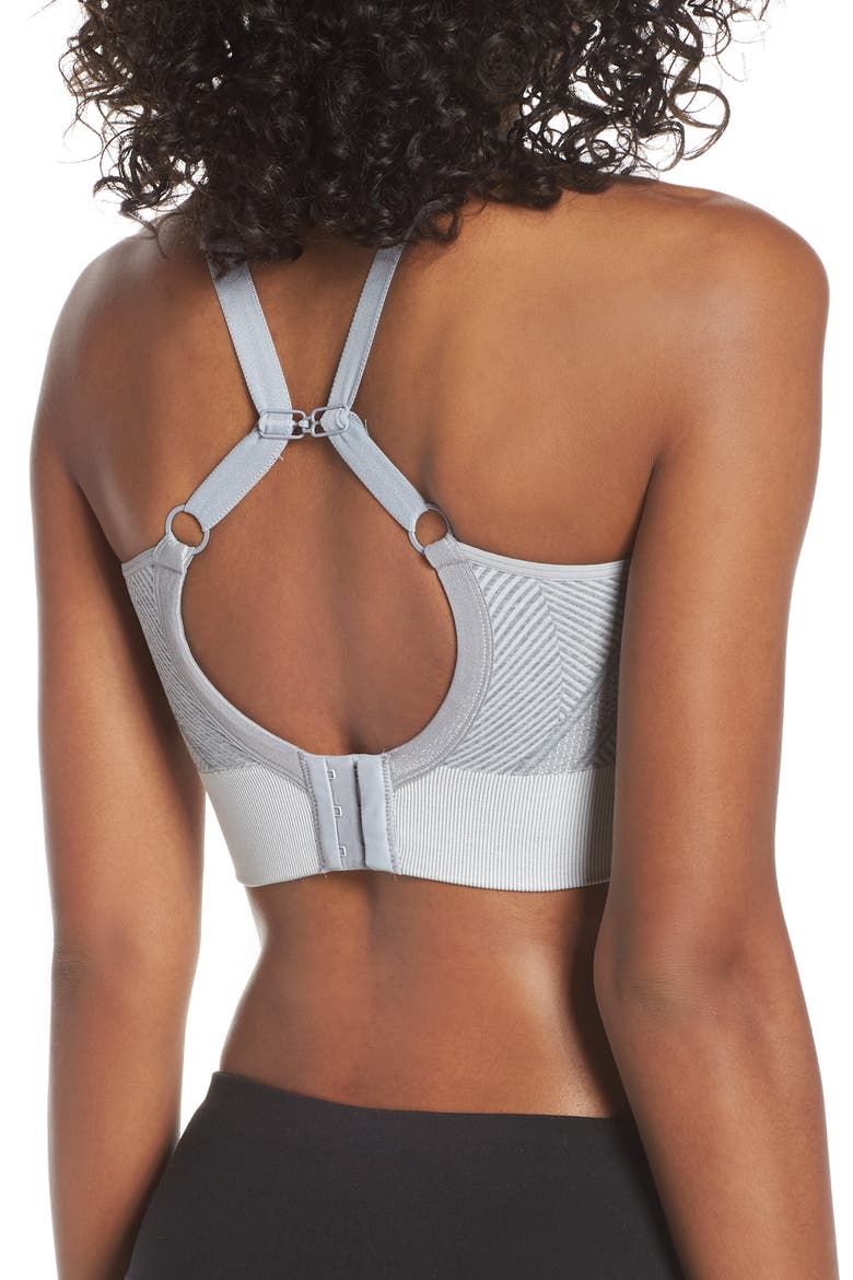 Spirit Sports Bra, Alternate, color, GREY LIGHT/ WHITE