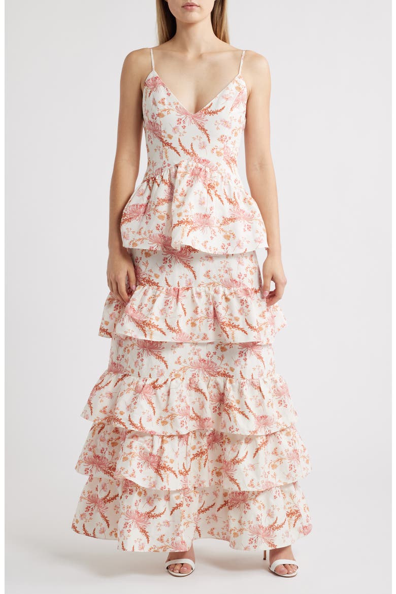 Amara Tiered Maxi Dress, Main, color, WILD MEADOW
