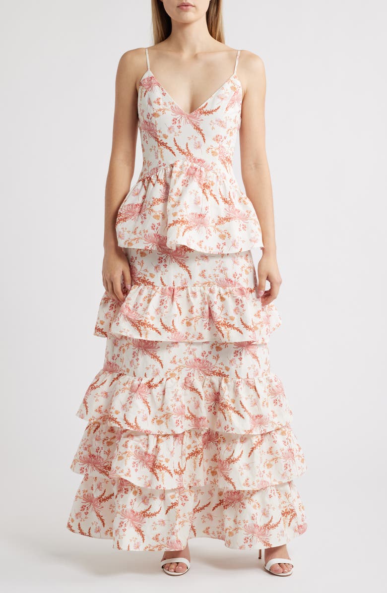 Sonya Moda Amara Tiered Maxi Dress, Main, color, Wild Meadow