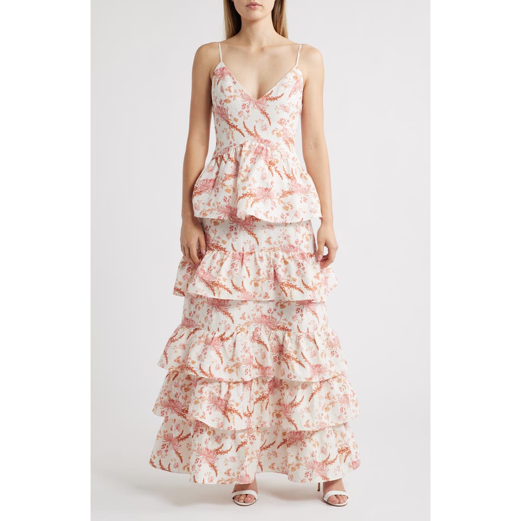 Sonya Moda Amara Tiered Maxi Dress In Wild Meadow