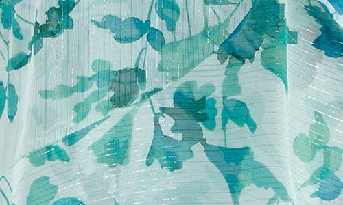 Socialite Ruffle Faux Wrap Chiffon Midi Dress In Blue Teal Vine