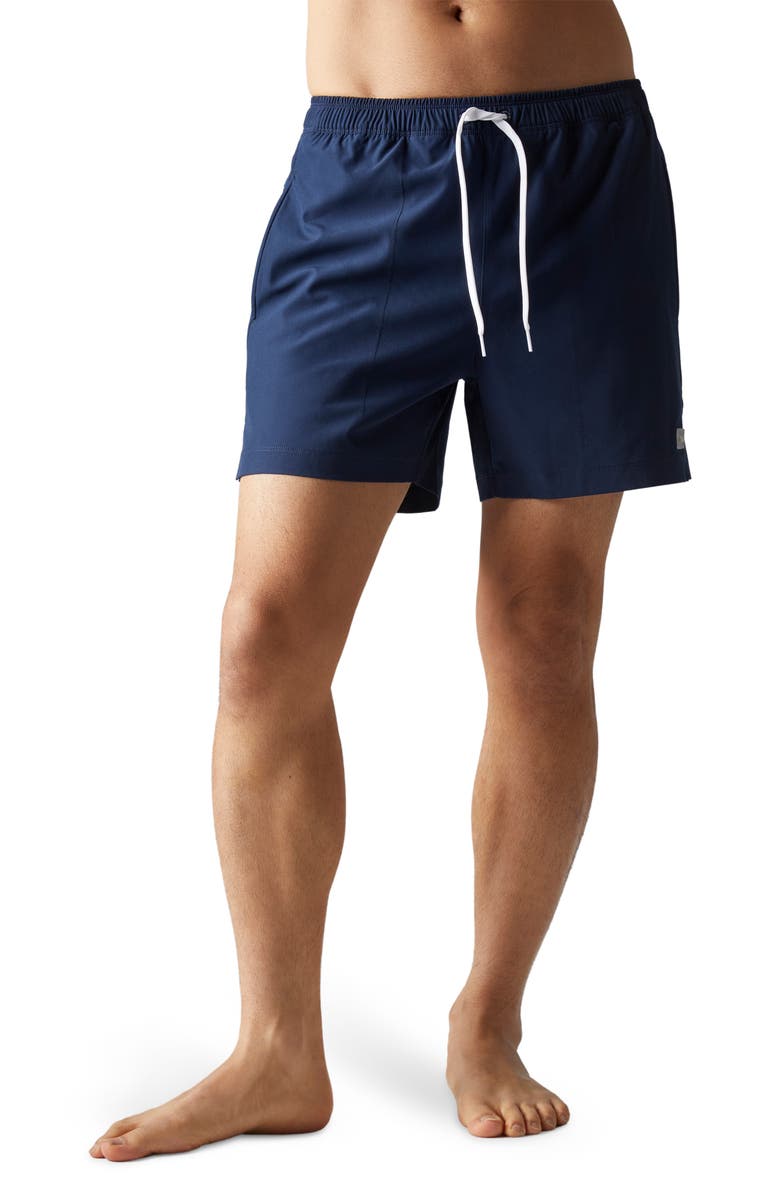 Rhone 5.5-Inch Water Repellent Swim Trunks, Main, color, Navy