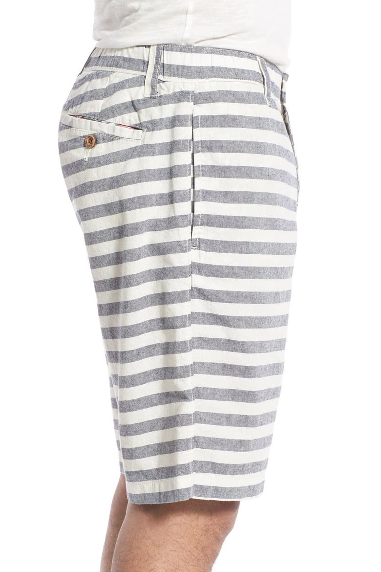 Stripe Linen & Cotton Shorts, Alternate, color, STRIPE LINEN COTTON