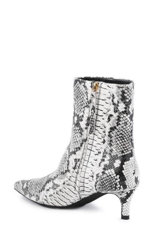 Shop Seychelles Dinner Date Pointed Toe Boot In Black/white Leather