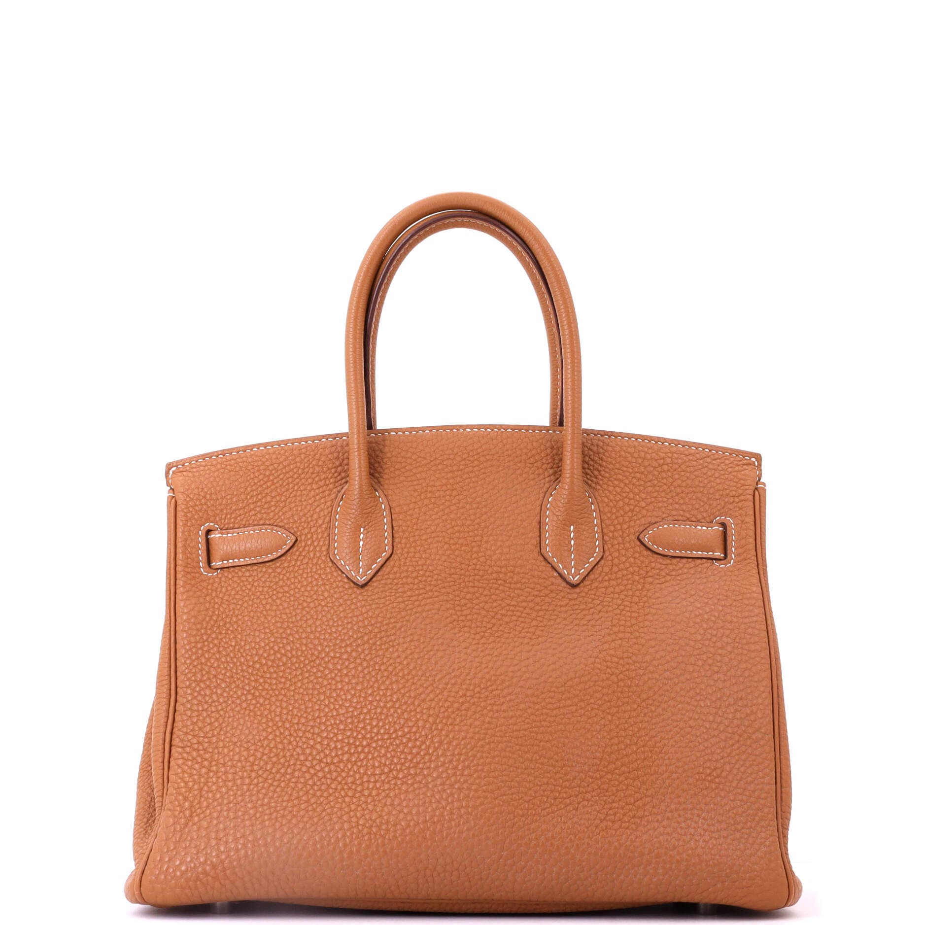 Birkin Handbag Brown Togo with Palladium Hardware 30, Alternate, color, Gold