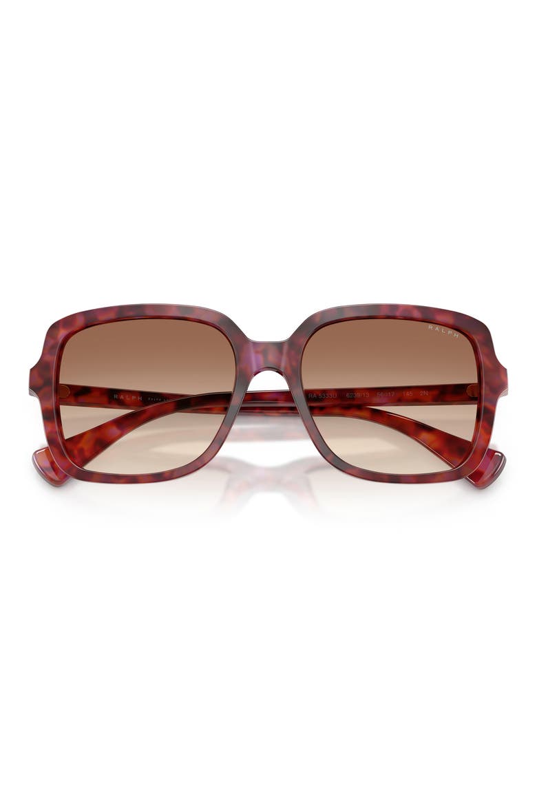 56mm Gradient Square Sunglasses, Alternate, color, SHINY PURPLE HAVANA / BROWN