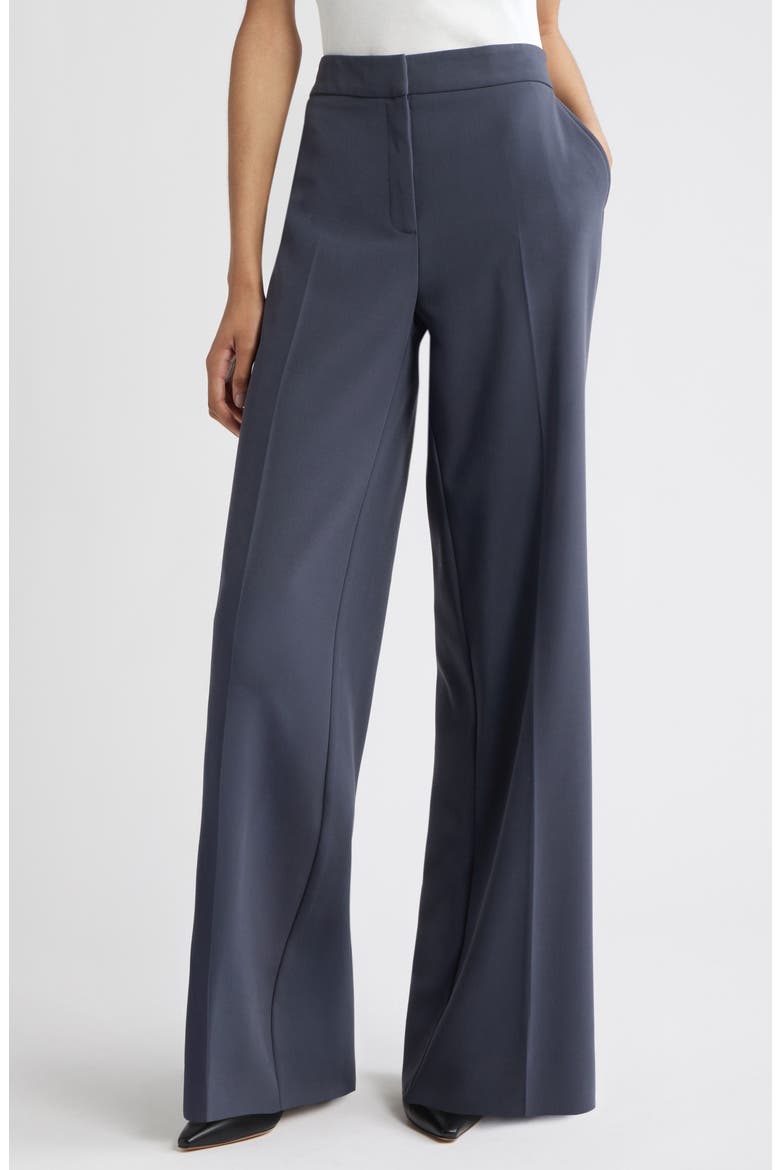 The Lennox Wide Leg Trousers, Main, color, GREY EBONY