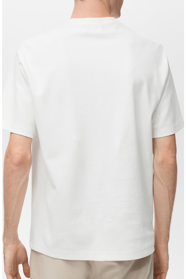 Textured Cotton Blend T-Shirt, Alternate, color, WHITE