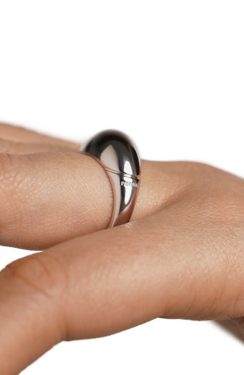 Pdpaola Rhodium-plated Bamboo Ring In Silver