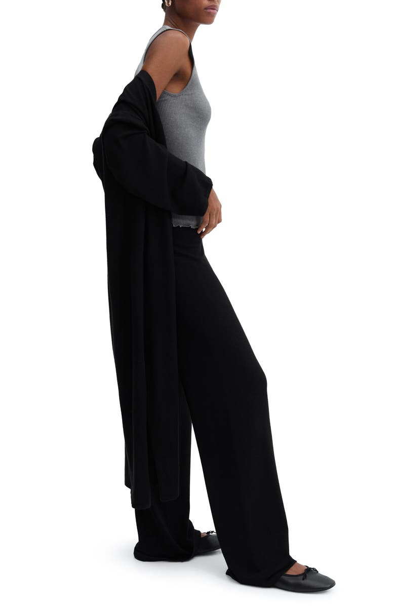 MANGO Fine Knit Open Front Long Cardigan, Alternate, color, 