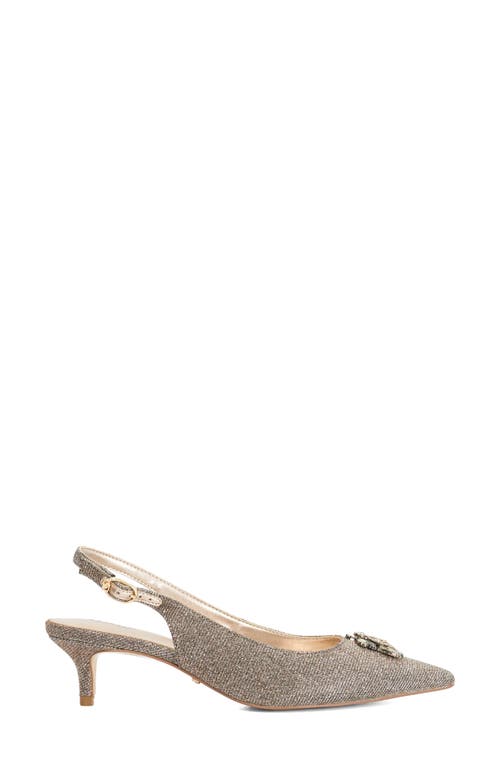 Dune London Context Pointed Toe Slingback Pump In Brown