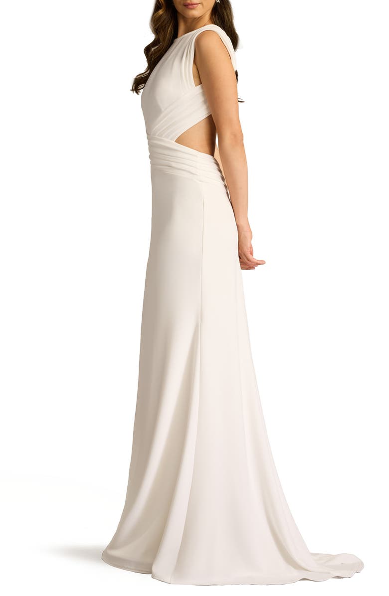 Tadashi Shoji Open Back Crepe Gown, Alternate, color, 
