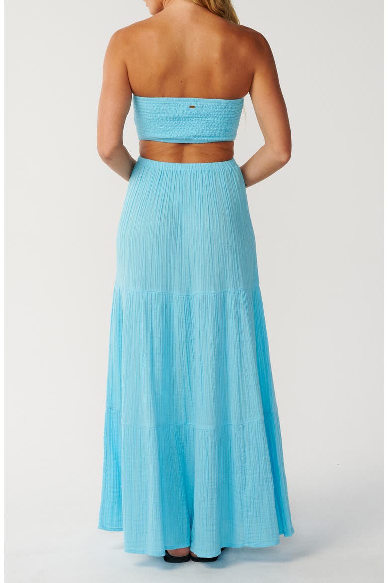 Premium Surf Strapless Cutout Maxi Dress, Alternate, color, SKY BLUE