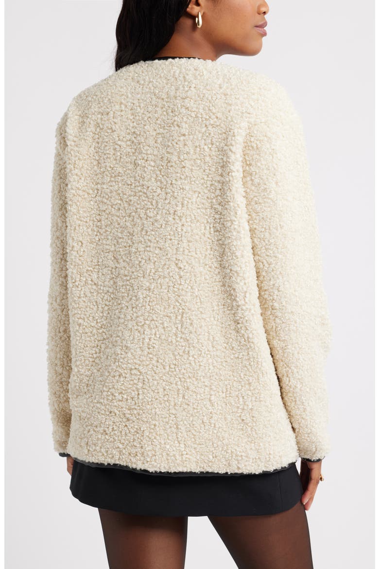 Faux Shearling Jacket, Alternate, color, IVORY DOVE