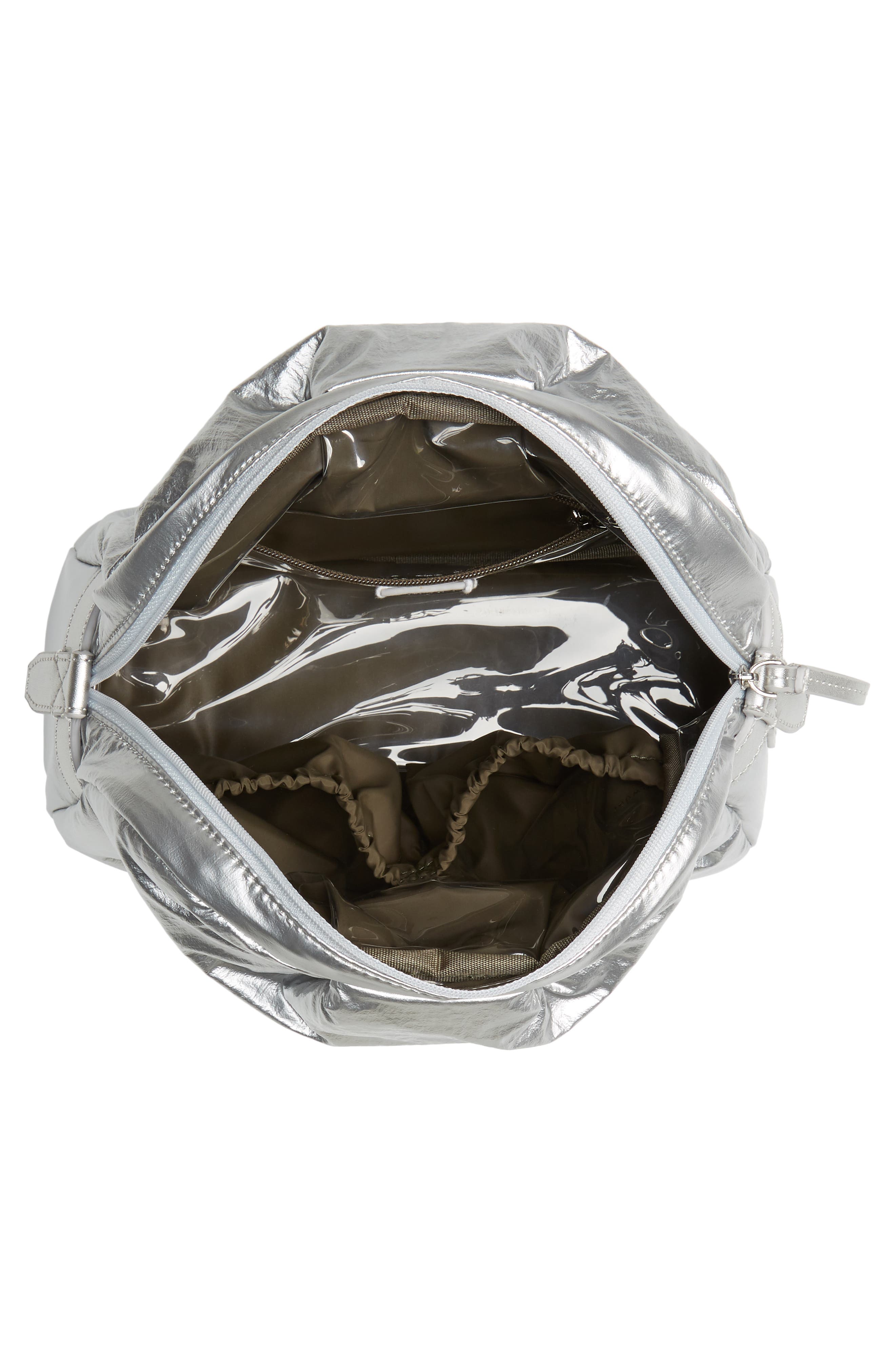 Medium Nimbus Water Resistant Nylon Pouch, Alternate, color, SILVER