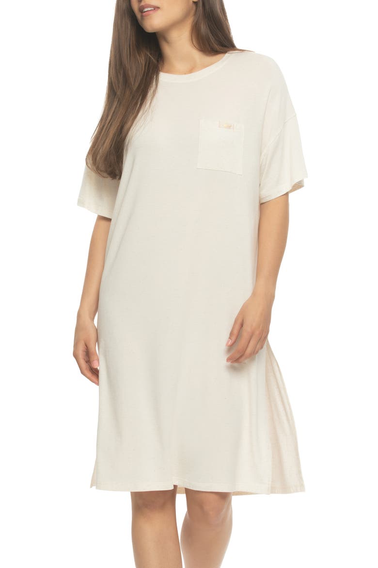 Lena Sleep Shirt, Alternate, color, SAND