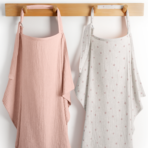 Muslin Nursing Cover, 100% Cotton - 2 Pack