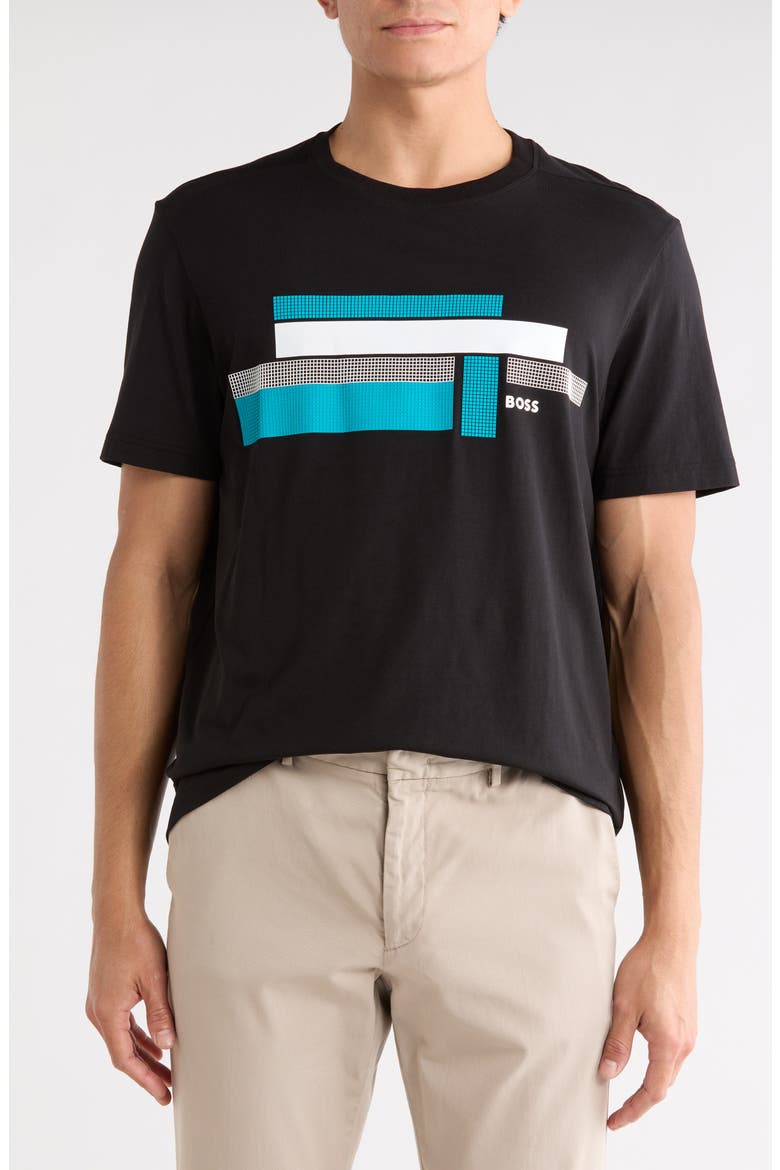 Glaming Graphic T-Shirt, Main, color, BLACK