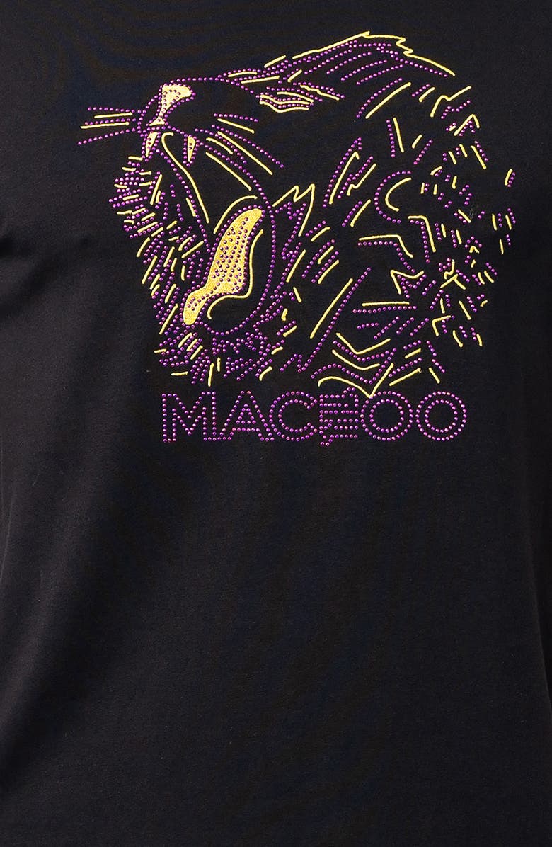 Maceoo Embellished Lion Outline T-Shirt, Alternate, color, 