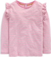 Mini Boden Kids' Ruffle Slub Top