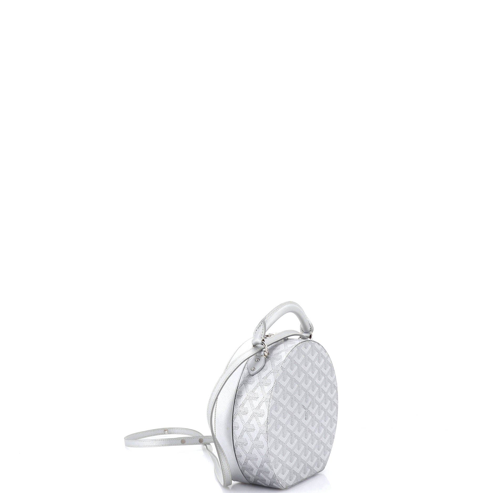 Pre-Owned Goyard Alto Hatbox Bag Coated Canvas, Alternate, color, Silver