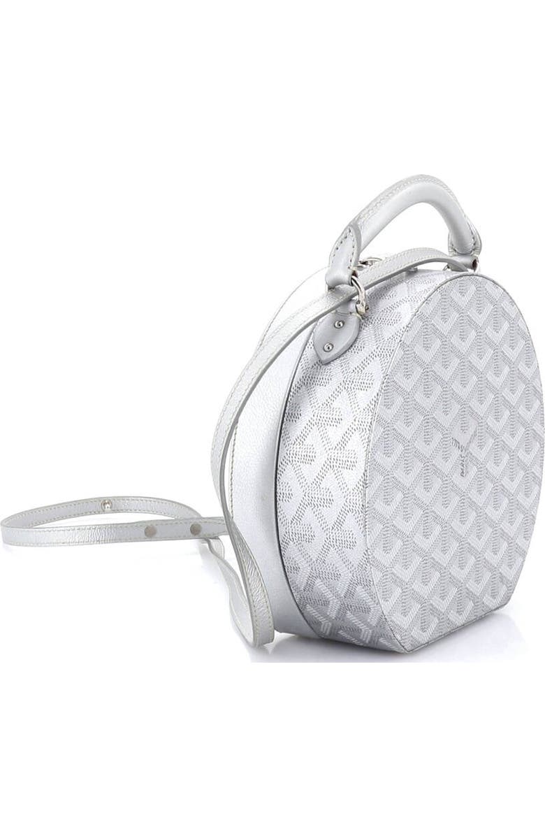 Pre-Owned Goyard Alto Hatbox Bag Coated Canvas, Alternate, color, Silver