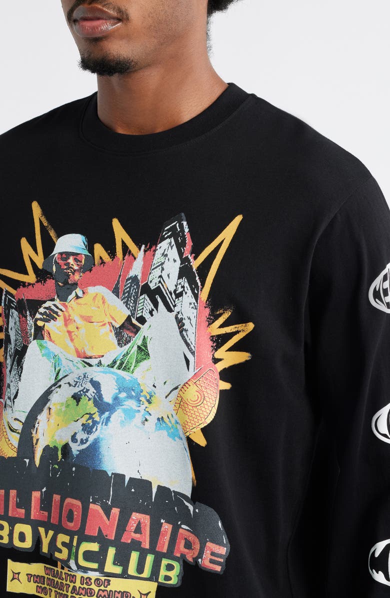 Billionaire Boys Club Heart Mind Dance Long Sleeve Graphic T-Shirt, Alternate, color, Black