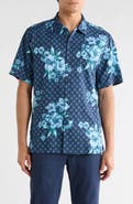 Tommy Bahama Medallion Blooms Short Sleeve Silk Button-Up Shirt