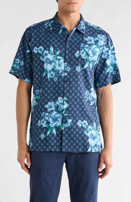 Tommy Bahama Medallion Blooms Short Sleeve Silk Button-Up Shirt