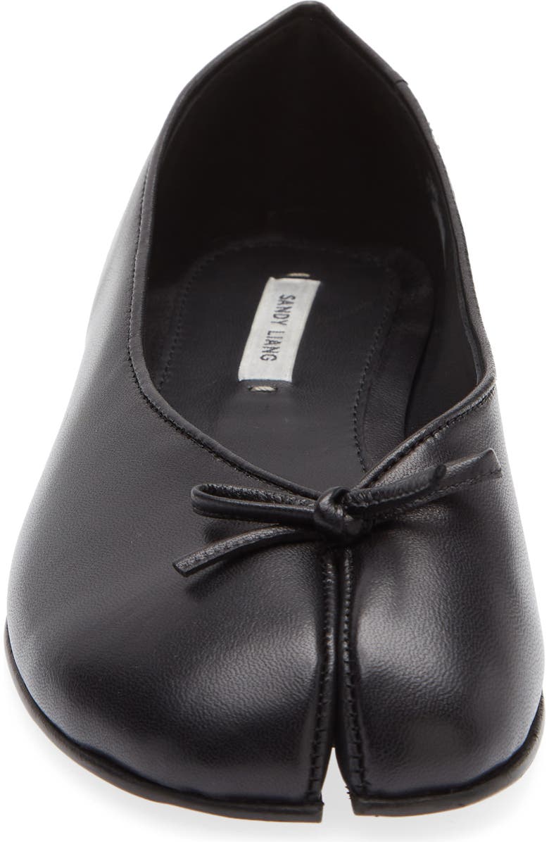 Sandy Liang Split Toe Ballet Flat, Alternate, color, Black