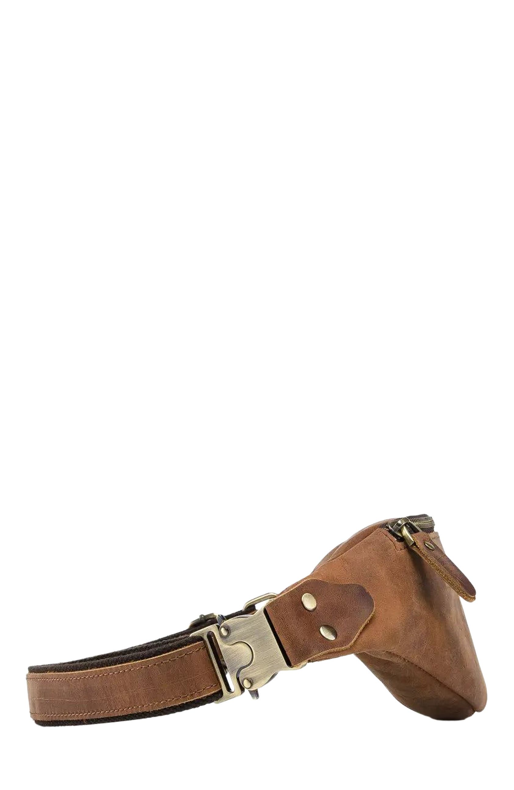 STEEL HORSE LEATHER Wagner Leather Waist Bag | Full Grain Leather Fanny Pack, Alternate, color, Brown