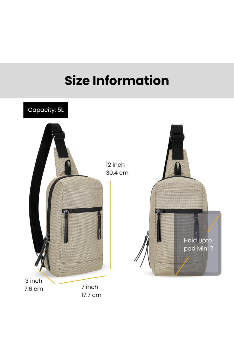 Sherpani Metro Anti Theft Travel Sling Bag Backpack, Alternate, color, Straw