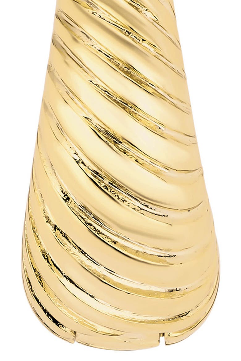 Modern Muse Ribbed Huggie Hoop Earrings, Alternate, color, GOLD