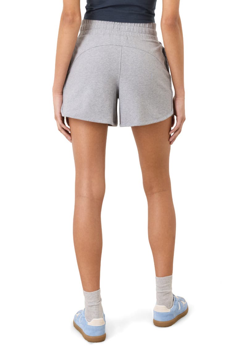 CloudKnit Curved Hem Short, Alternate, color, Heather Grey