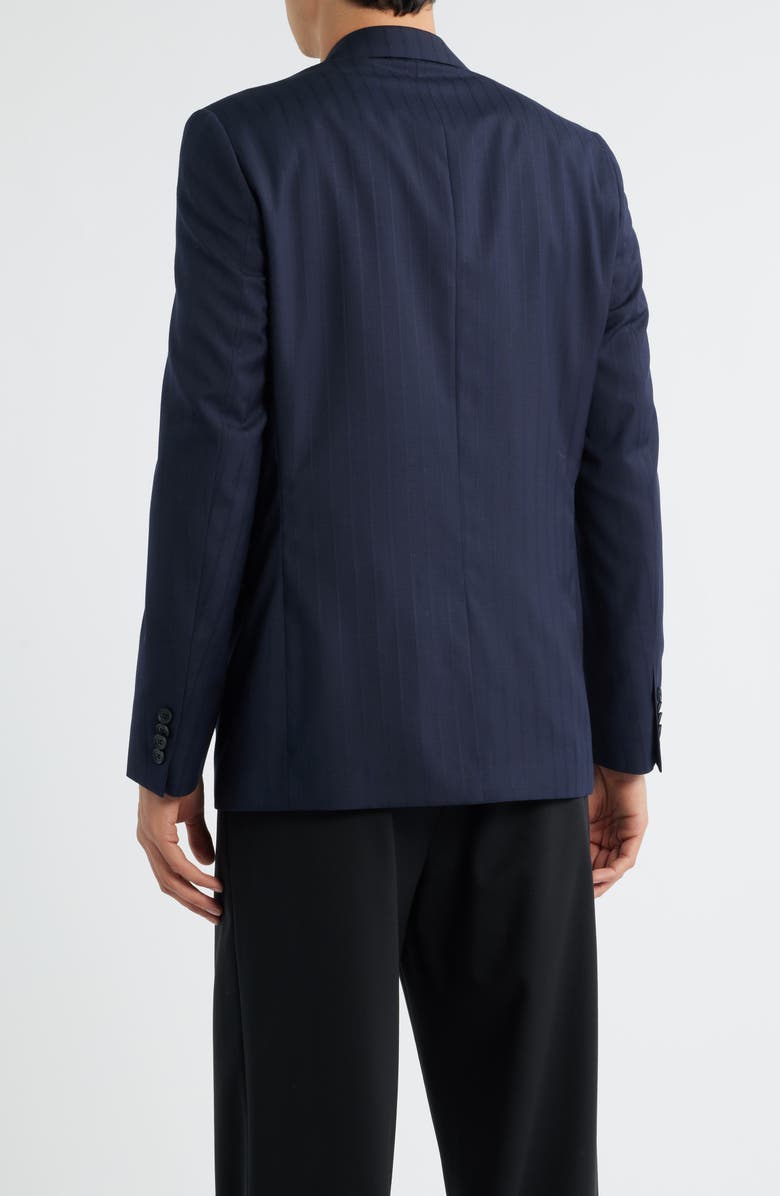 AllSaints Rawdon Slim Fit Stripe Super 100s Wool Sport Coat, Alternate, color, Navy