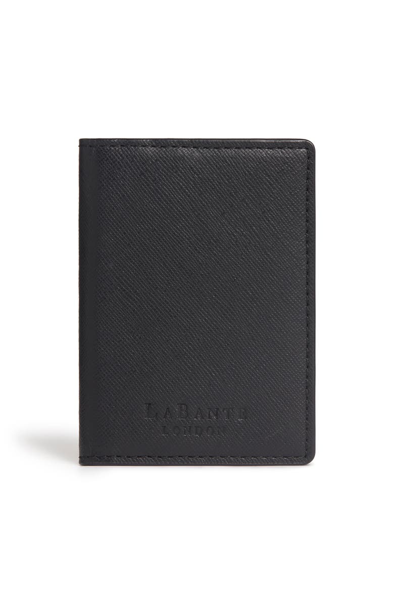 LaBante London Nutcombe Passport Holder & Credit Card Holder Gift Box, Alternate, color, Black