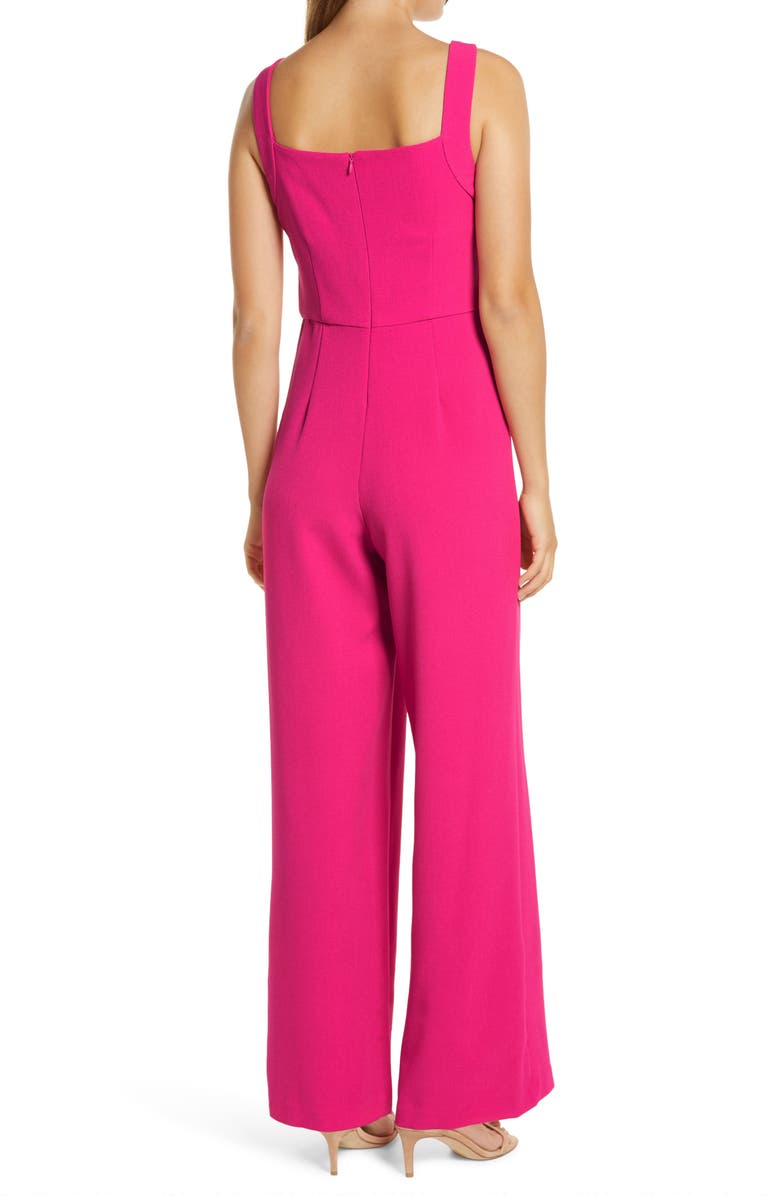 Julia Jordan Sleeveless Tie Neck Wide Leg Jumpsuit, Alternate, color,