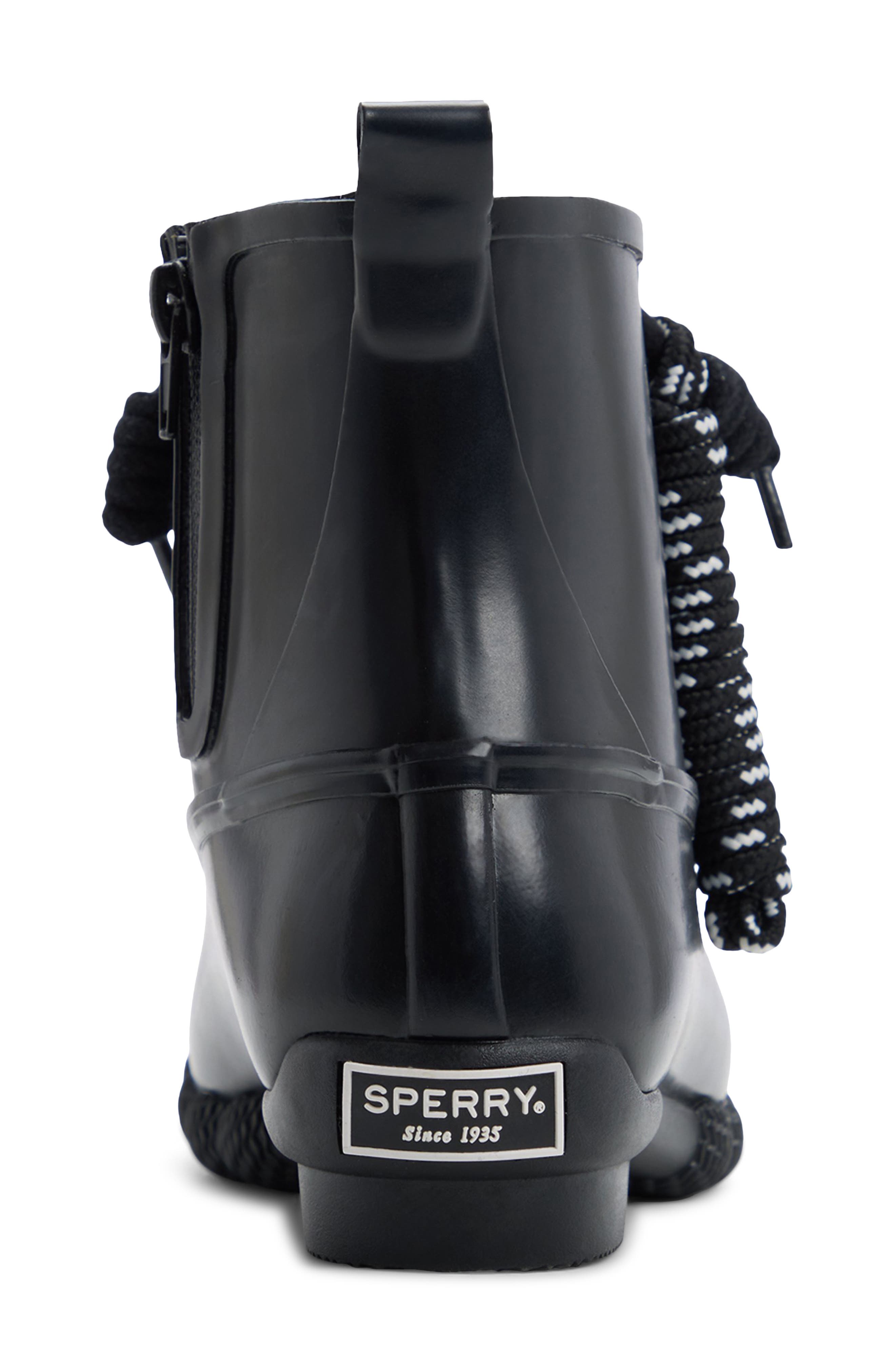 Saltwater Waterproof Rain Boot, Alternate, color, BLACK