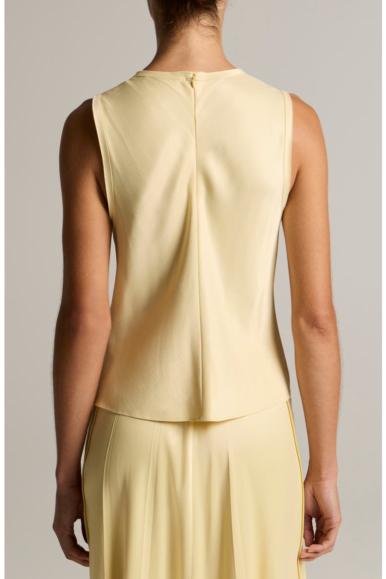 Raw Edge Sleeveless Satin Top, Alternate, color, SUN PETAL