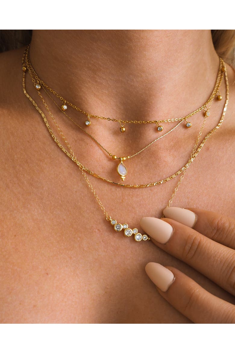 Diamond Rain Necklace, Alternate, color, Gold