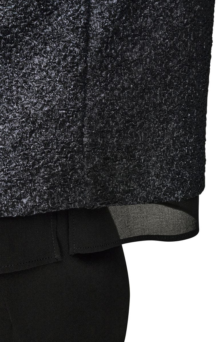 Donna Karan New York Metallic Sleeveless Top, Alternate, color, Black Iridescent