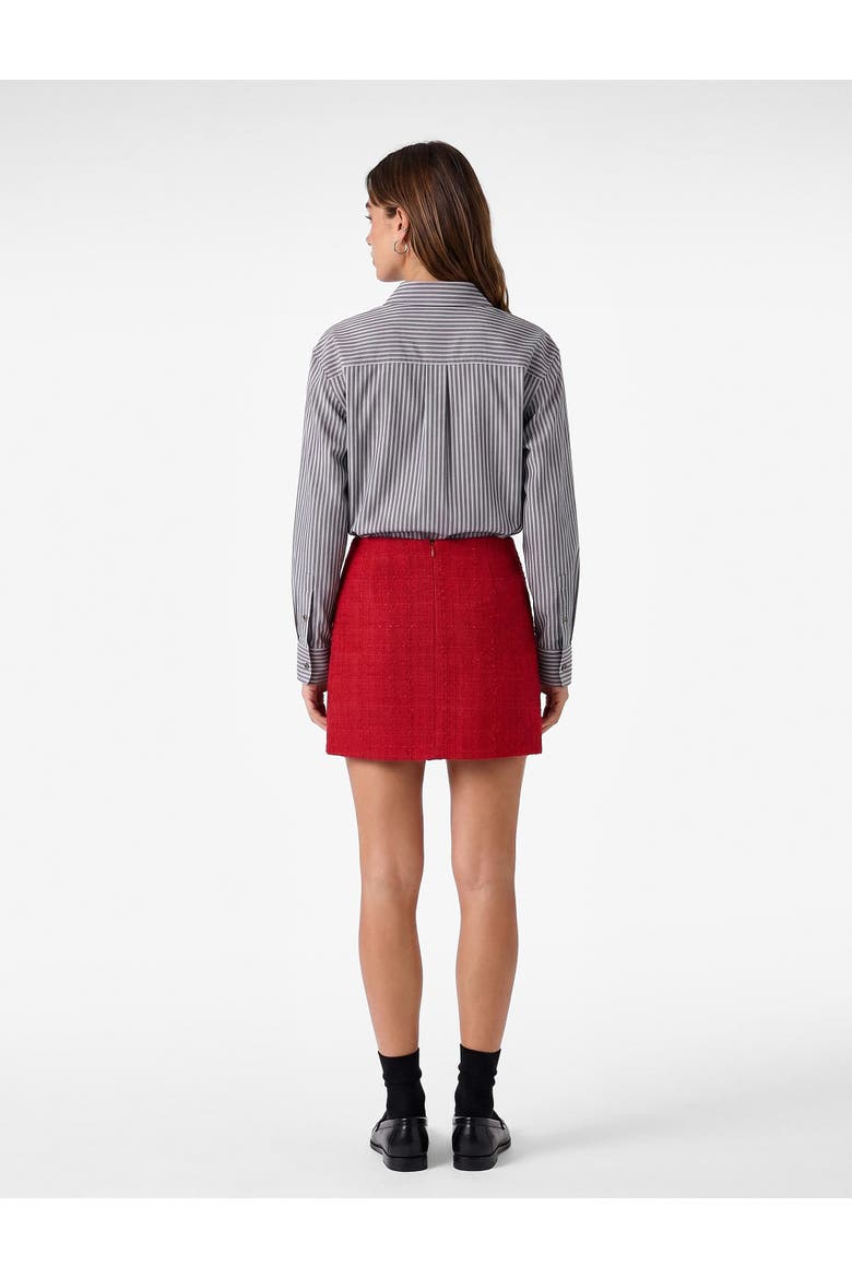 Tweed Mini Skirt, Alternate, color, RED