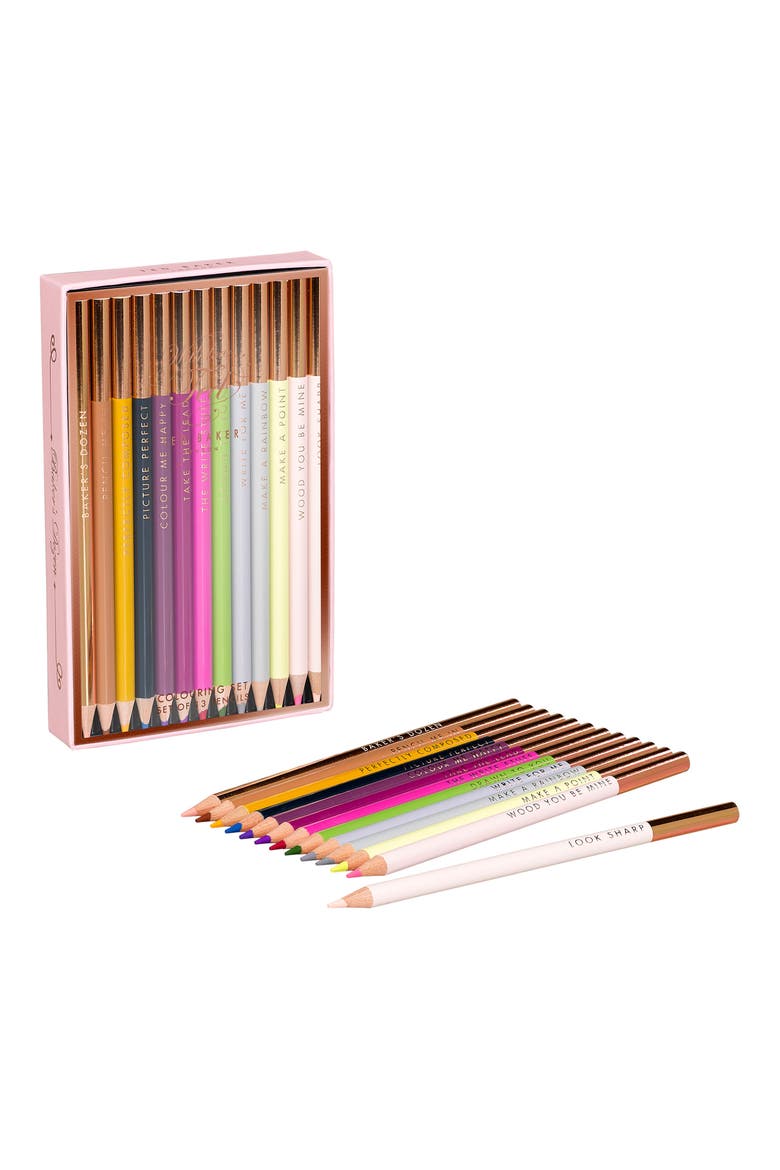 Baker's Dozen Set of 13 Coloring Pencils, Alternate, color, ROSE GOLD CORE